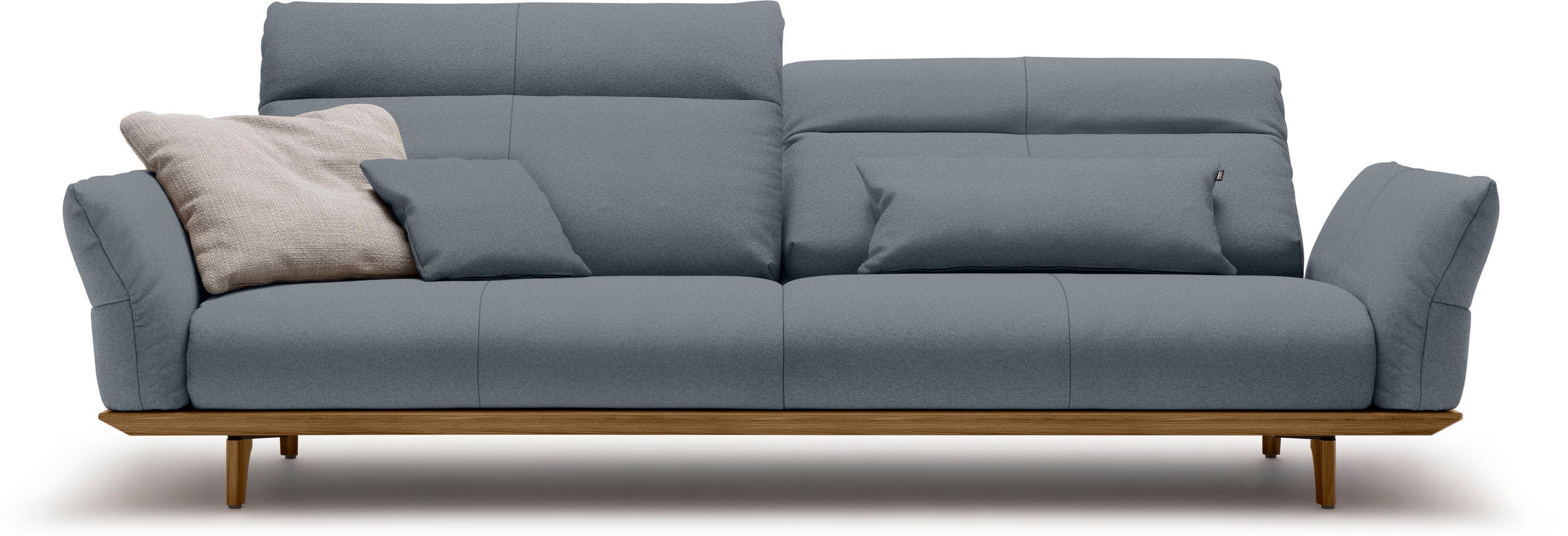 4-Sitzer sofa Breite 248 in Füße hs.460, hülsta Nussbaum, Sockel Nussbaum, cm