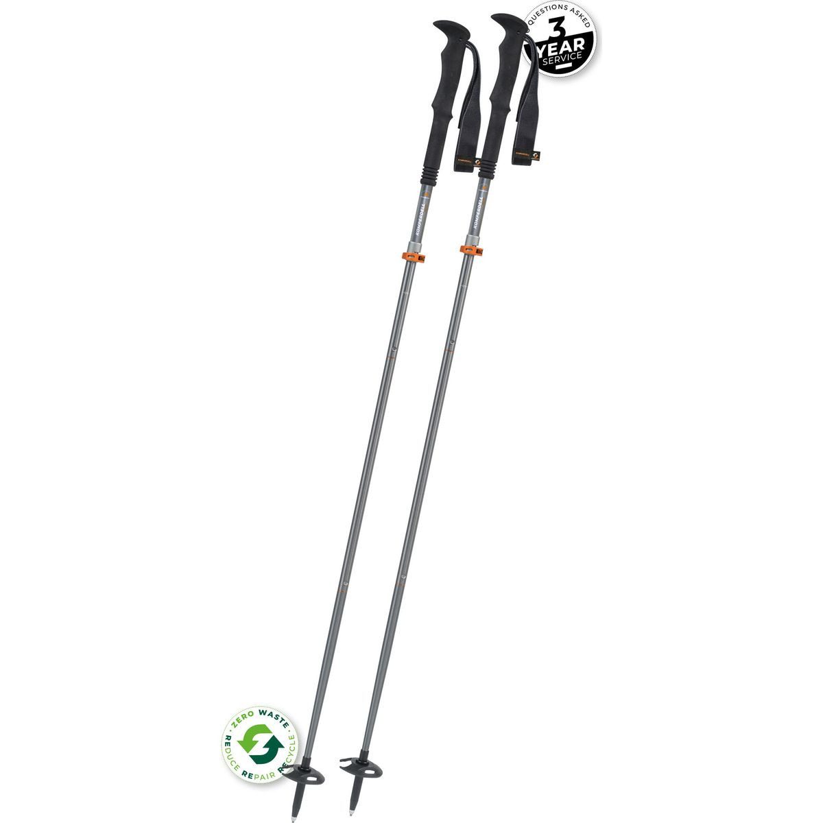 Komperdell Trekking-Stöcke FX Lite Ti Vario, Leichter, verstellbarer Trekkingstock mit innovativem Faltmechanismus