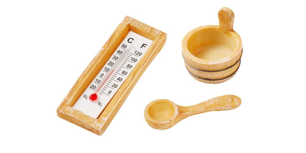HobbyFun Dekofigur Sauna-Zubehör (3 St), 3-tlg