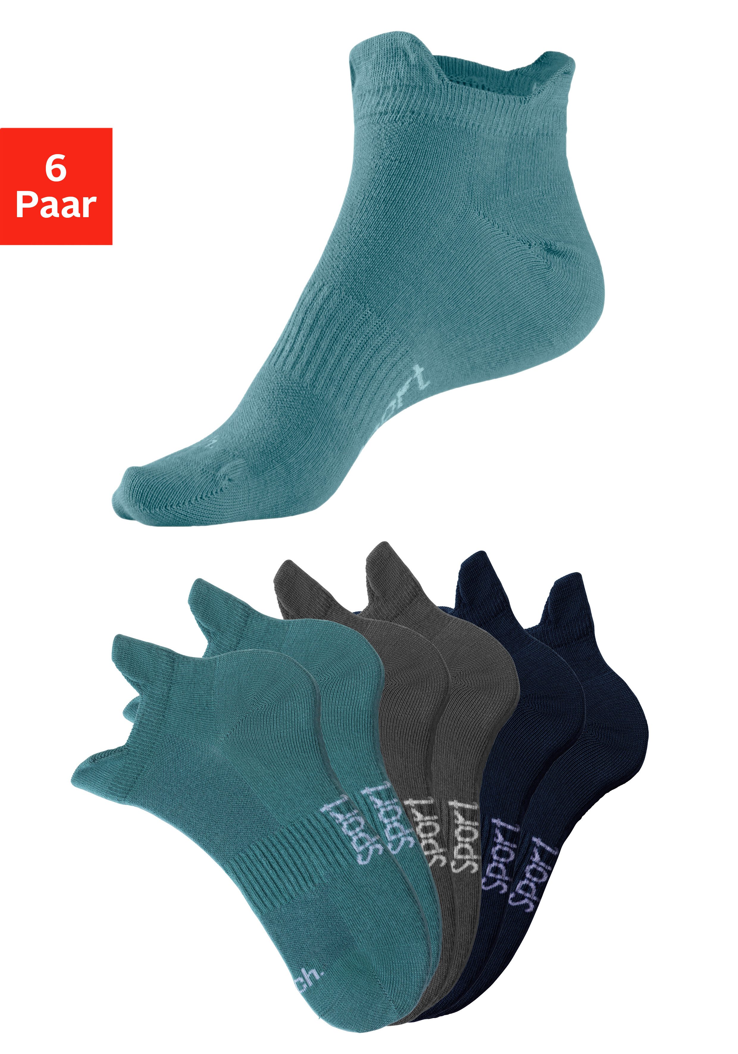Bench. Sneakersocken, (Packung, 6 Paar), mit feiner Mesh Konstruktion und M günstig online kaufen