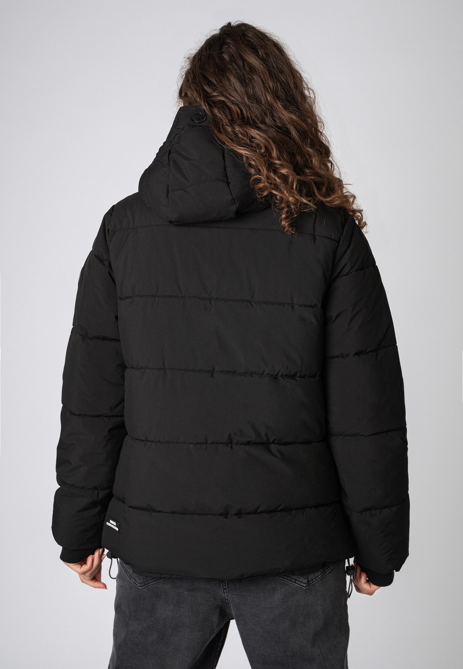 SUBLEVEL Steppjacke Damen Winterjacke mit Kordel und Kapuze Kapuze mit Tunnelzug, Reißverschlusstaschen