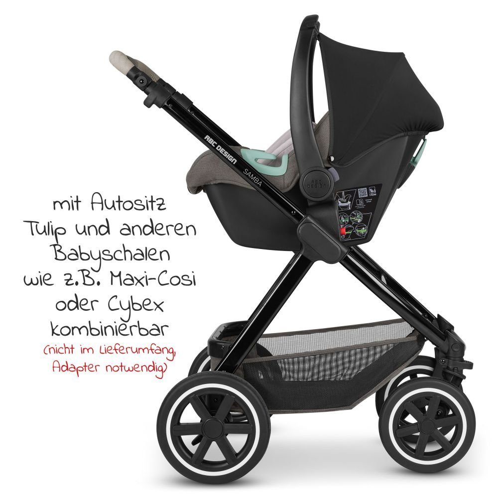 (7-tlg), Samba Zubehör Design Regenschutz, Edition Kinderwagen Kombi-Kinderwagen Herb, Babywanne, mit 2in1 - Diamond Buggy - Sportsitz, ABC