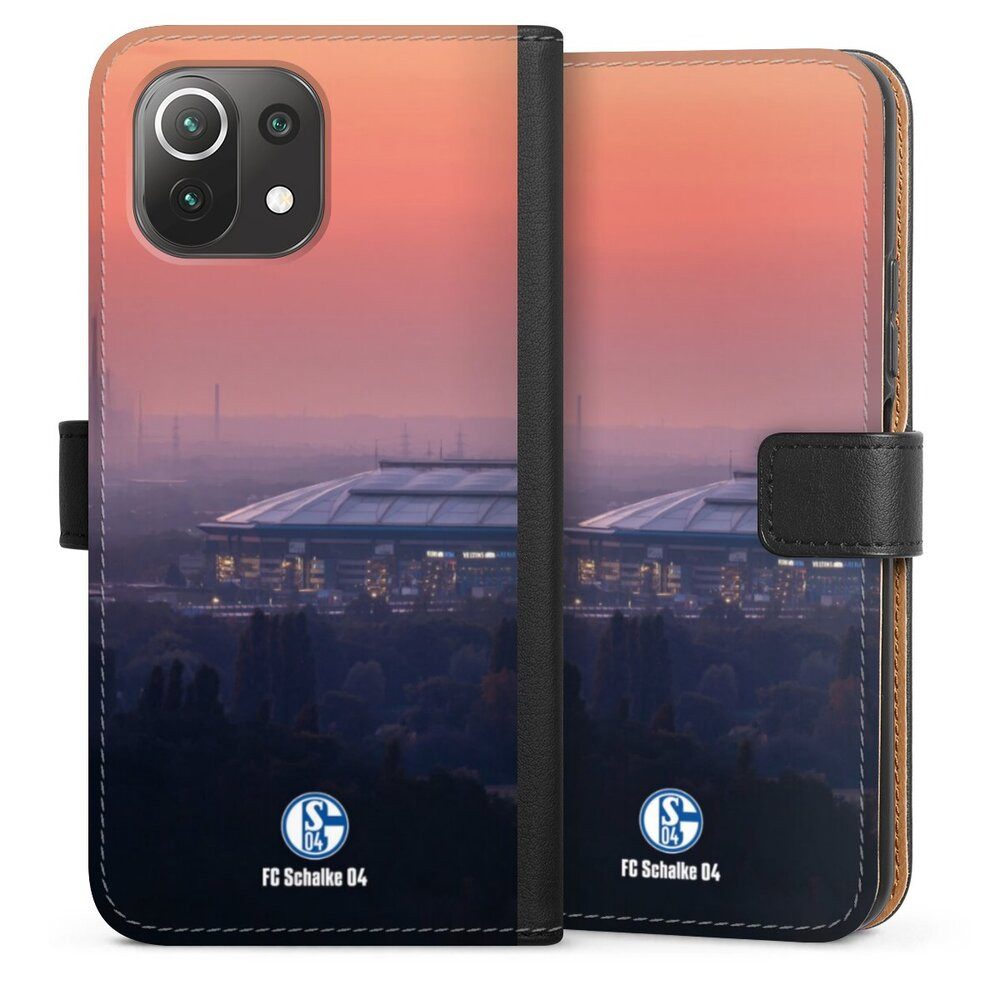 DeinDesign Handyhülle Stadion FC Schalke 04 Offizielles Lizenzprodukt Schalke 04 Stadion, Xiaomi Mi 11 Lite 5G NE Hülle Flip Case Klapphülle Handytasche Leder