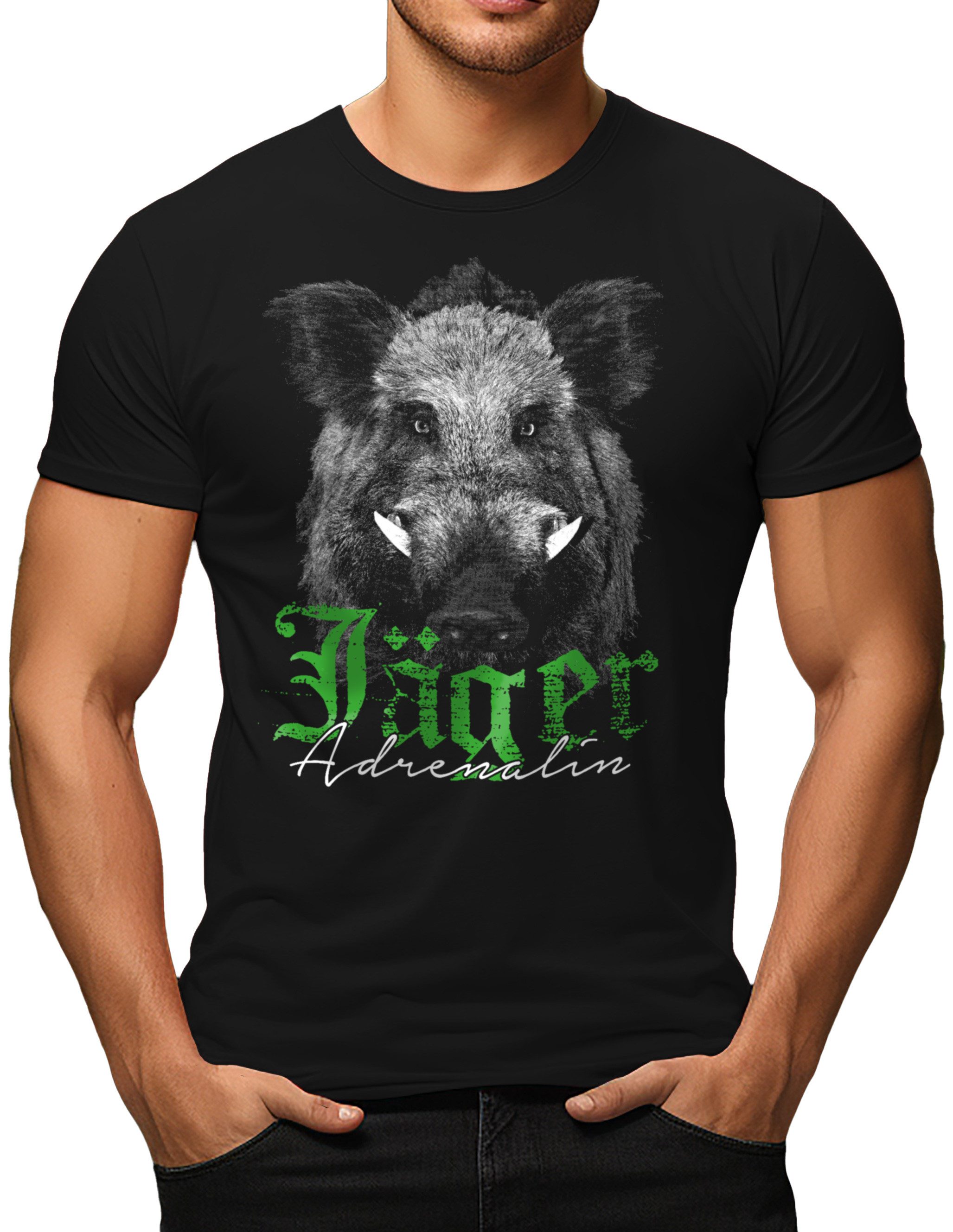 LOBO NEGRO® T-Shirt für den leidenschaftlichen Jäger: Adrenalin günstig online kaufen