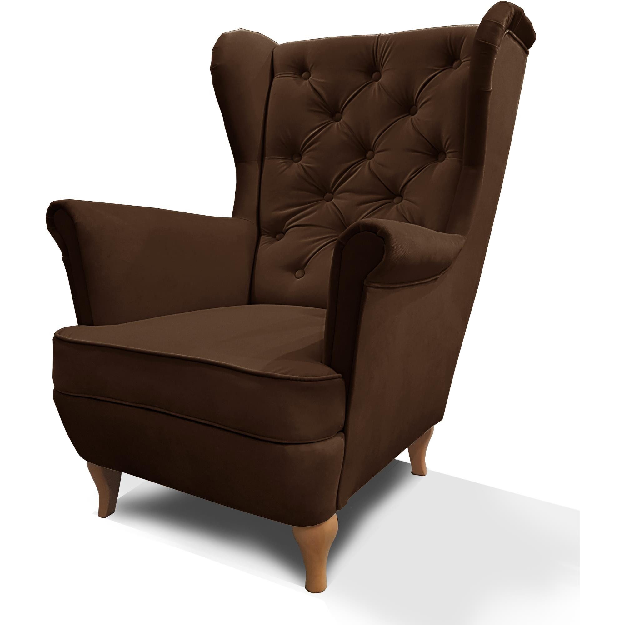 Beautysofa Ohrensessel Sessel FALCO Chesterfield Wohnzimmersessel Fernsehse günstig online kaufen