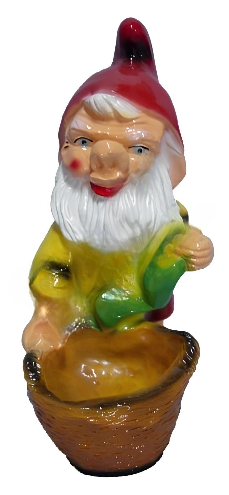 Skulptur Niedliche Zwerg Figur für den Garten in bunten Farben