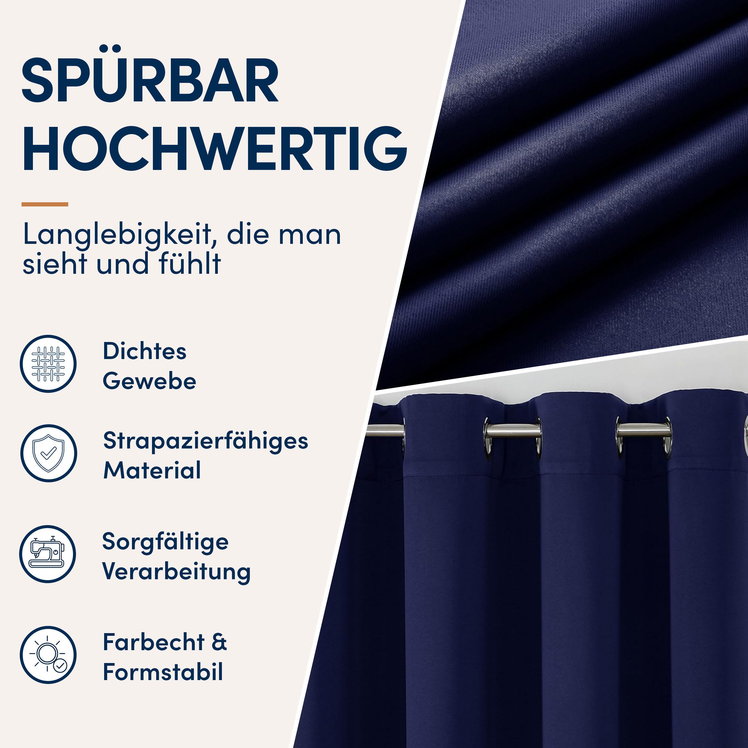 Stoffschmiede Gardine, Blickdicht, Raumverdunkler, Ösen