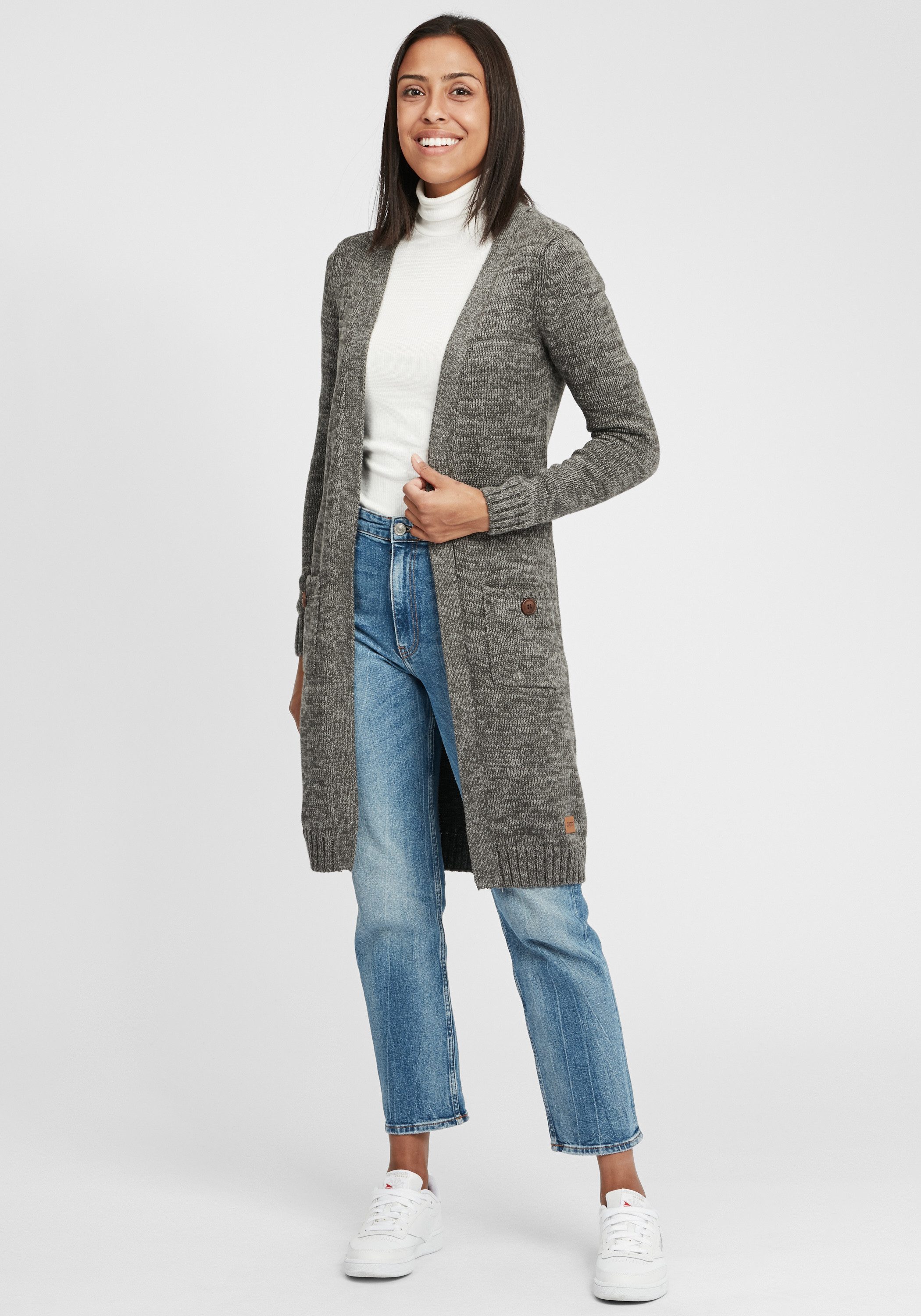 OXMO Strickjacke OXPhiletta Strickjacke lang geschnitten günstig online kaufen