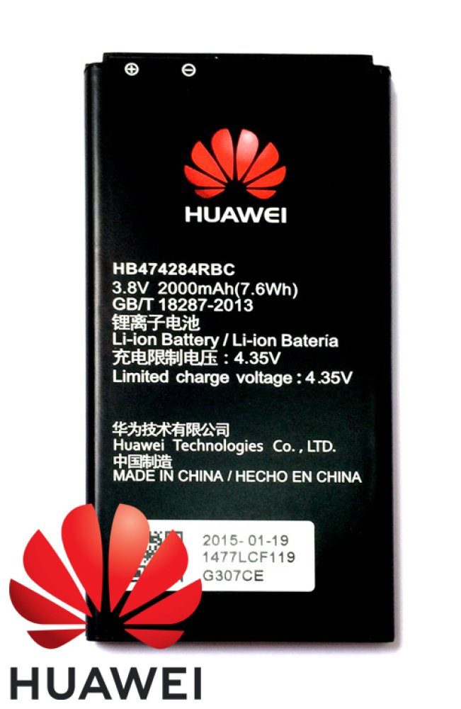 Huawei Akku (3,8 V), Akku Original Huawei HB474284RBC für Ascend G521, G615, G620, Y550, Y625, Y635, Honor Holly