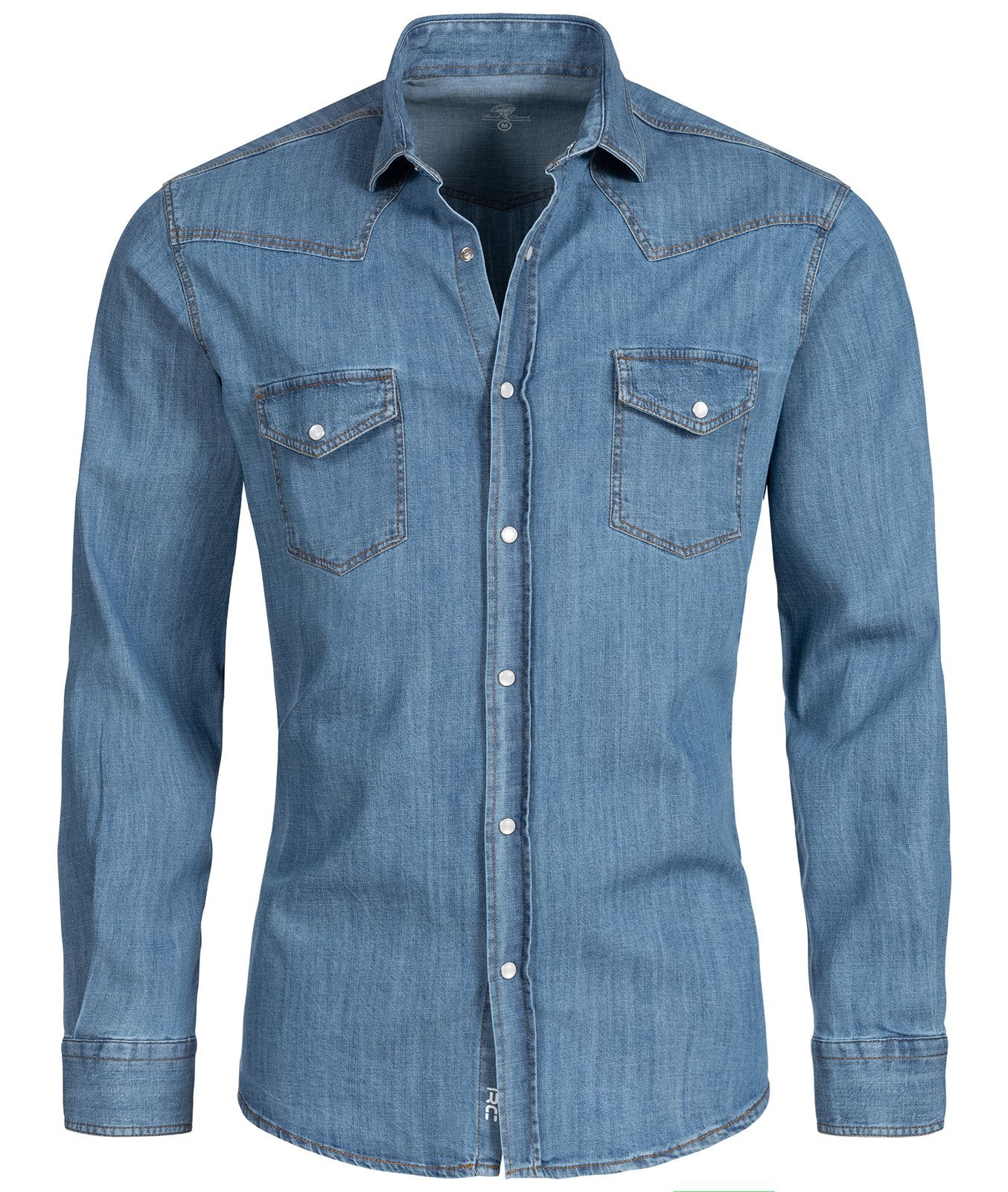 Rock Creek Jeanshemd Herren Jeanshemd Hellblau günstig online kaufen