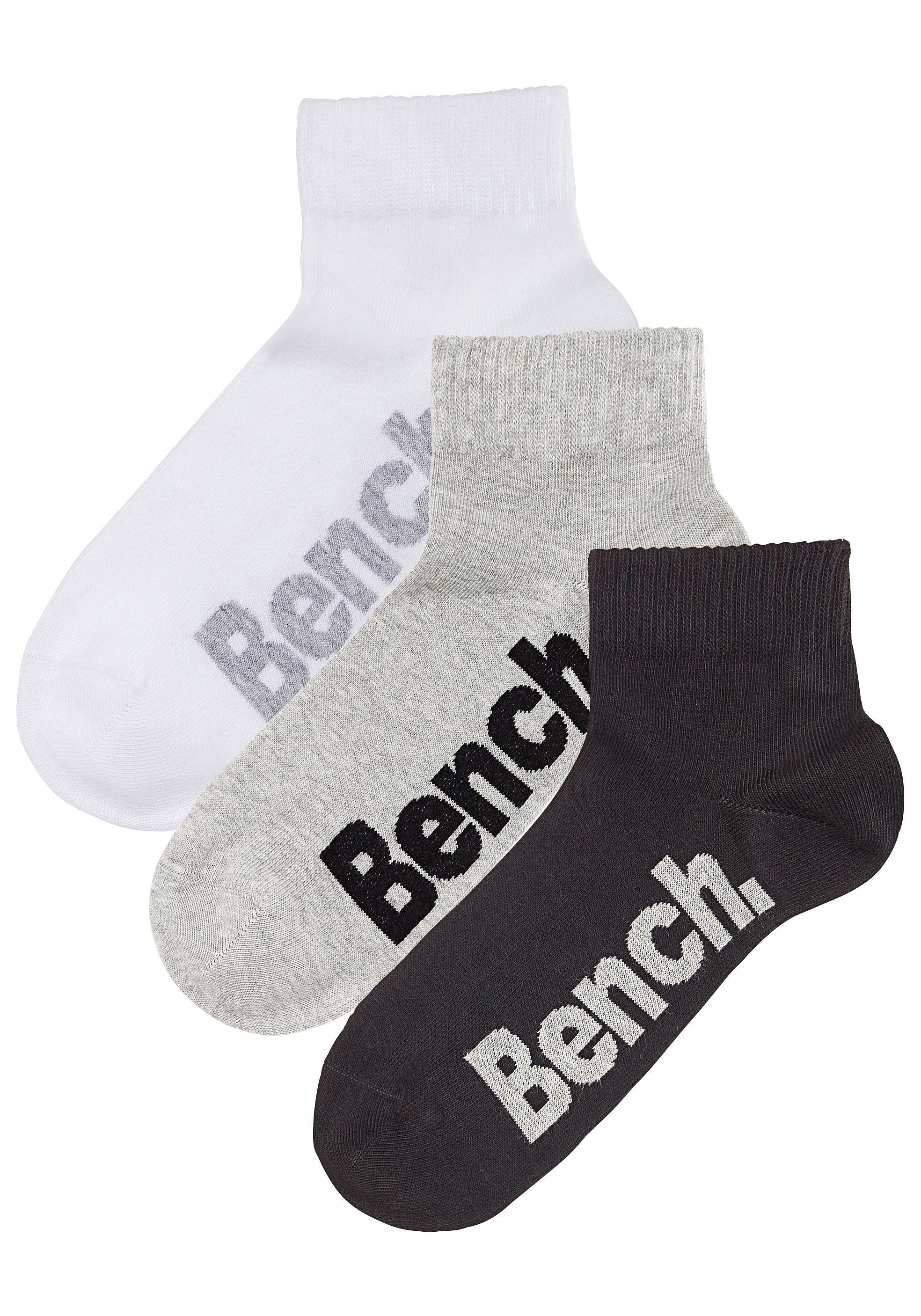 Bench. Kurzsocken Damen Herren Socken Kurzschaft mit Komfortbund (Packung, 3-Paar, Quarter Socken Gr. 35-38 bis 43-46) mit bequemen Rippbündchen – Bild 5 von 5