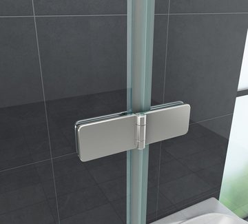 Home Systeme Eckdusche VIGO Duschkabine Dusche Duschwand Duschabtrennung Duschtür Glas ESG, BxT: 80x80 cm