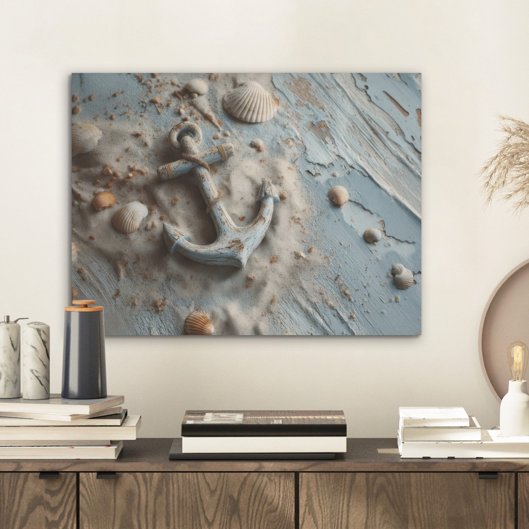 MuchoWow Gemälde Anker - Holz - günstig online kaufen