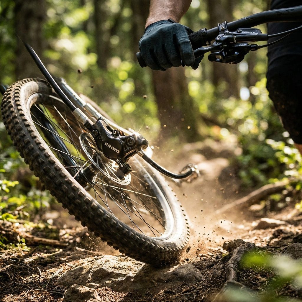 SRAM Scheibenbremse SRAM Motive Bronze vorne (Stealth Hose) - leistungsstarke 4-Kolben-Sch