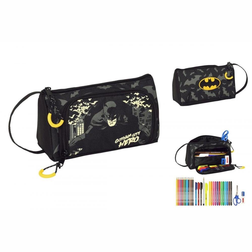 Batman Federtasche Schulmäppchen Batman Hero Schwarz 20 x 11 x 85 cm 32 Stücke