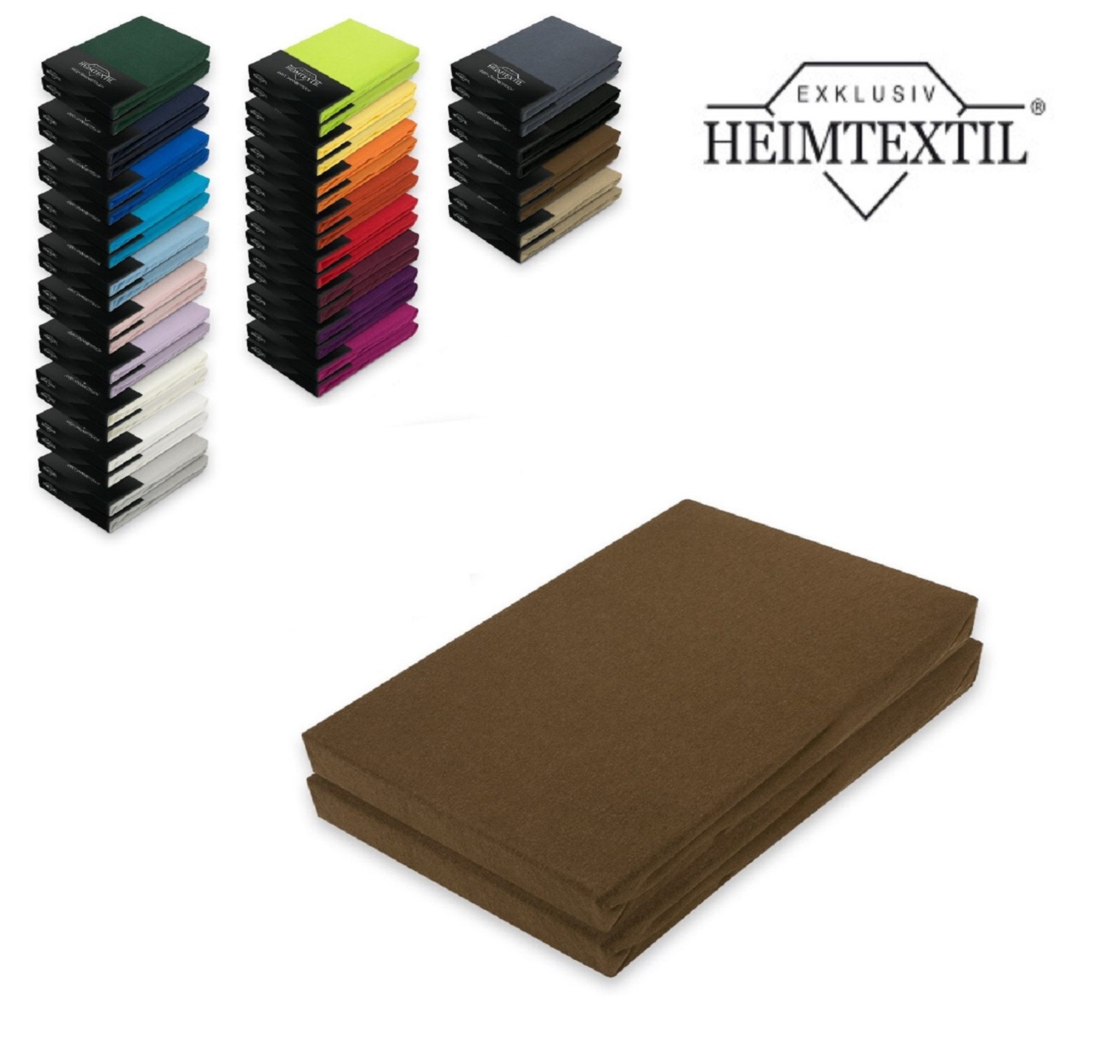 EXKLUSIV HEIMTEXTIL Spannbettlaken Doppelpack Marke Jersey Spannbettlaken S günstig online kaufen