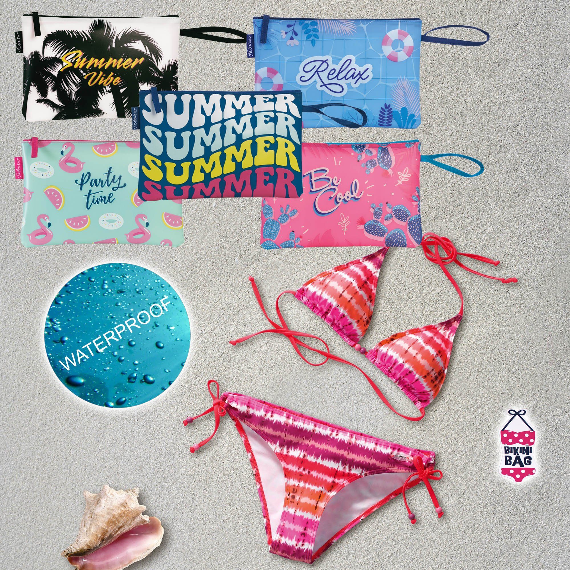 Haus und Deko Badeanzug Bikini Wetbag Badetasche wasserdichte Nasstasche für Urlaub Strand (1-St) – Bild 4 von 5