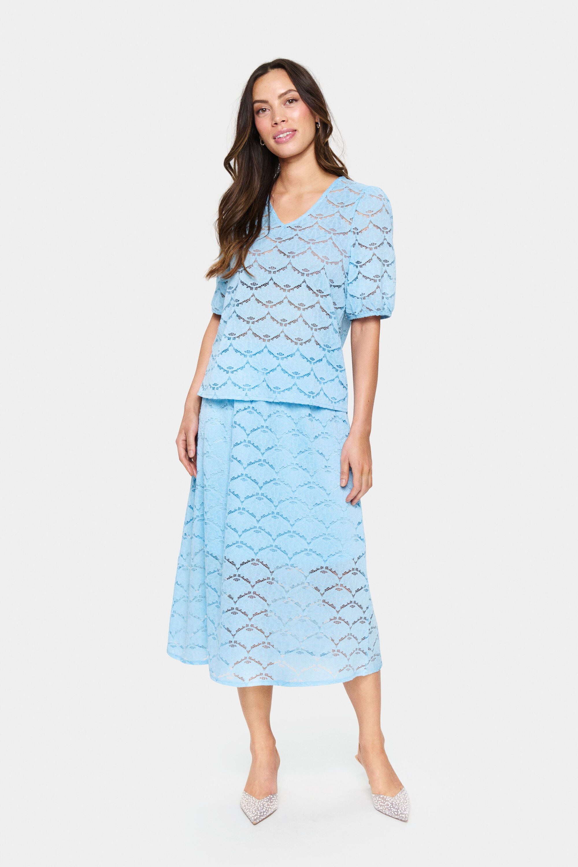 Saint Tropez Kurzarmbluse Kurzarm-Bluse KassidySZ