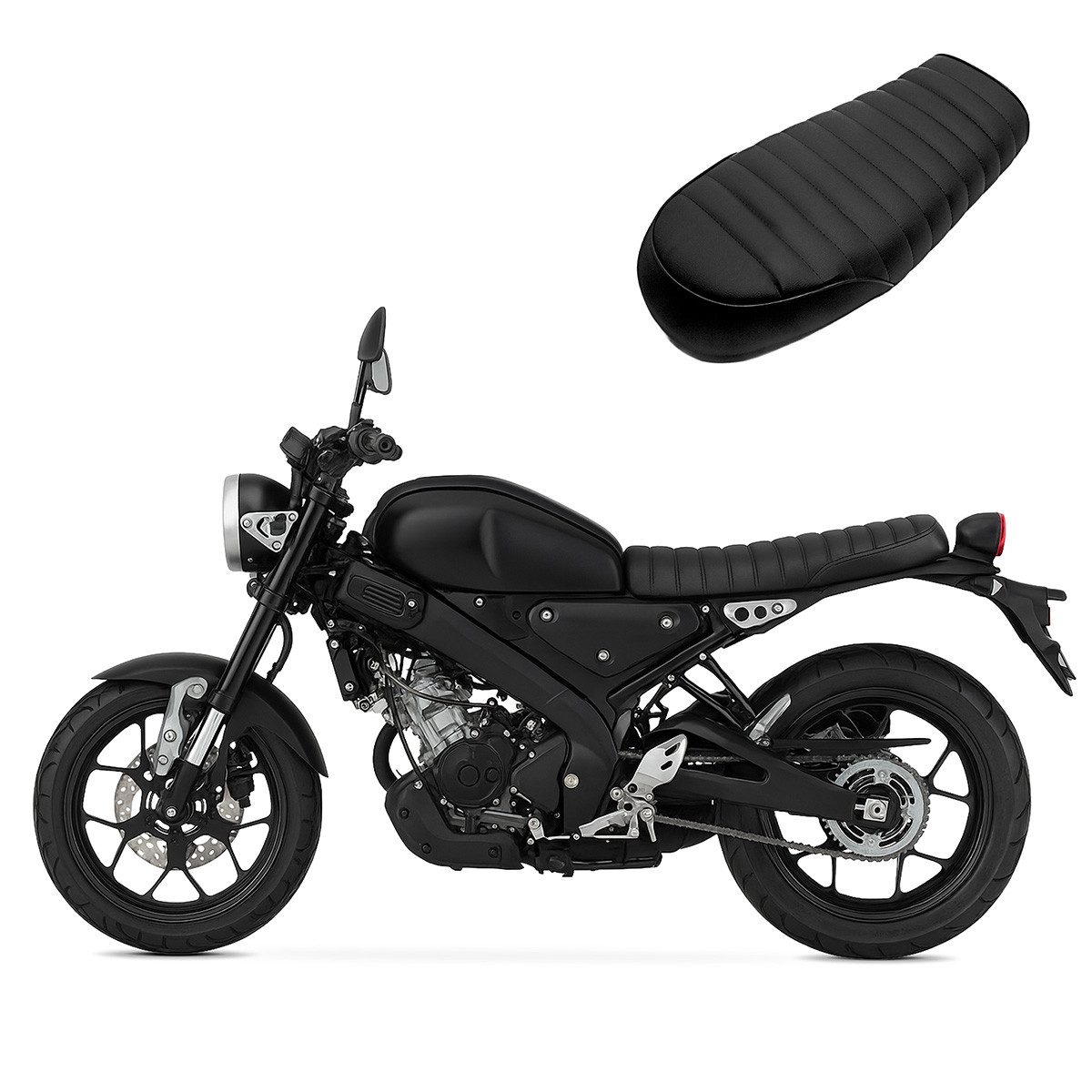 Craftride Sitzbank Sitzbank für Cafe-Racer oder Scrambler Umbau # Flat schwarz