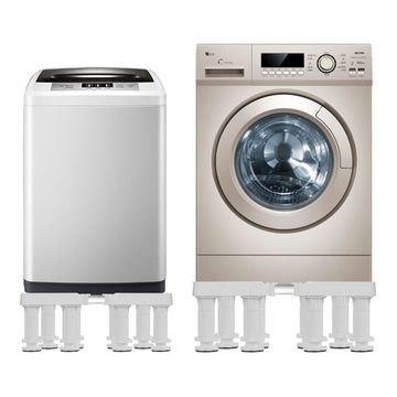 en.casa Waschmaschinenuntergestell, »Kirburg« Sockel 8 höhenverstellbare Füße bis 400 kg Weiß