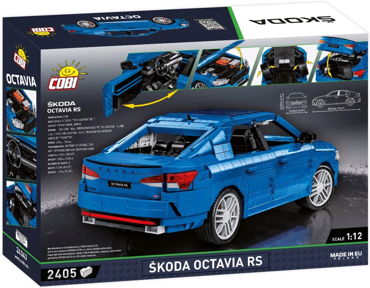 COBI COBI Škoda Octavia IV RS Executive Edition 1:12 Konstruktions-Spielset