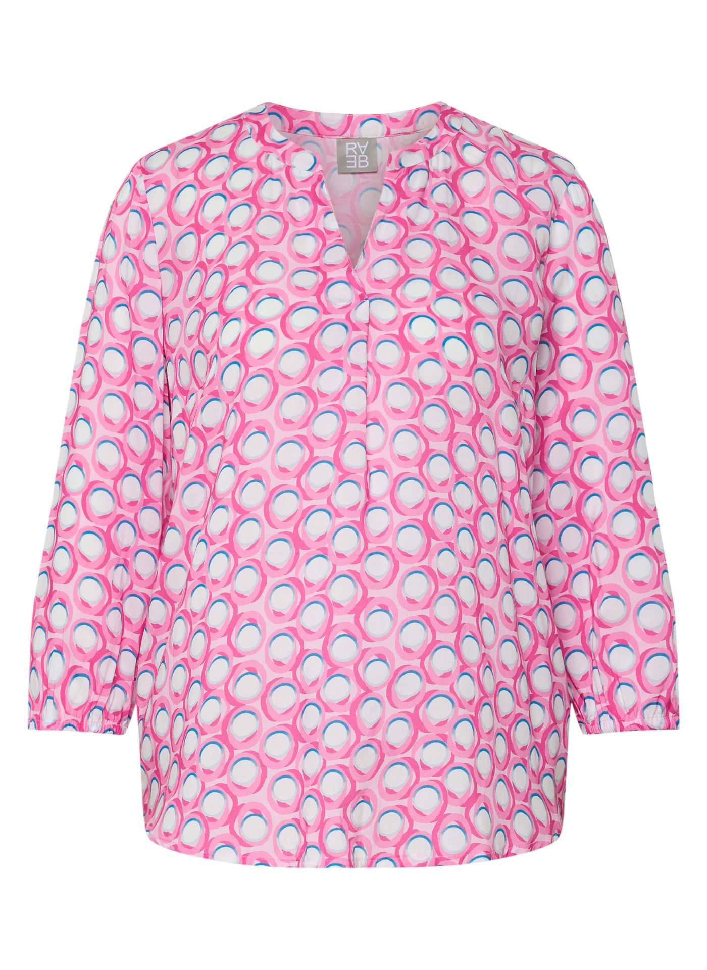 Rabe Langarmbluse - Bluse Damen - Viskosebluse - Damen Bluse mit grafischem Muster