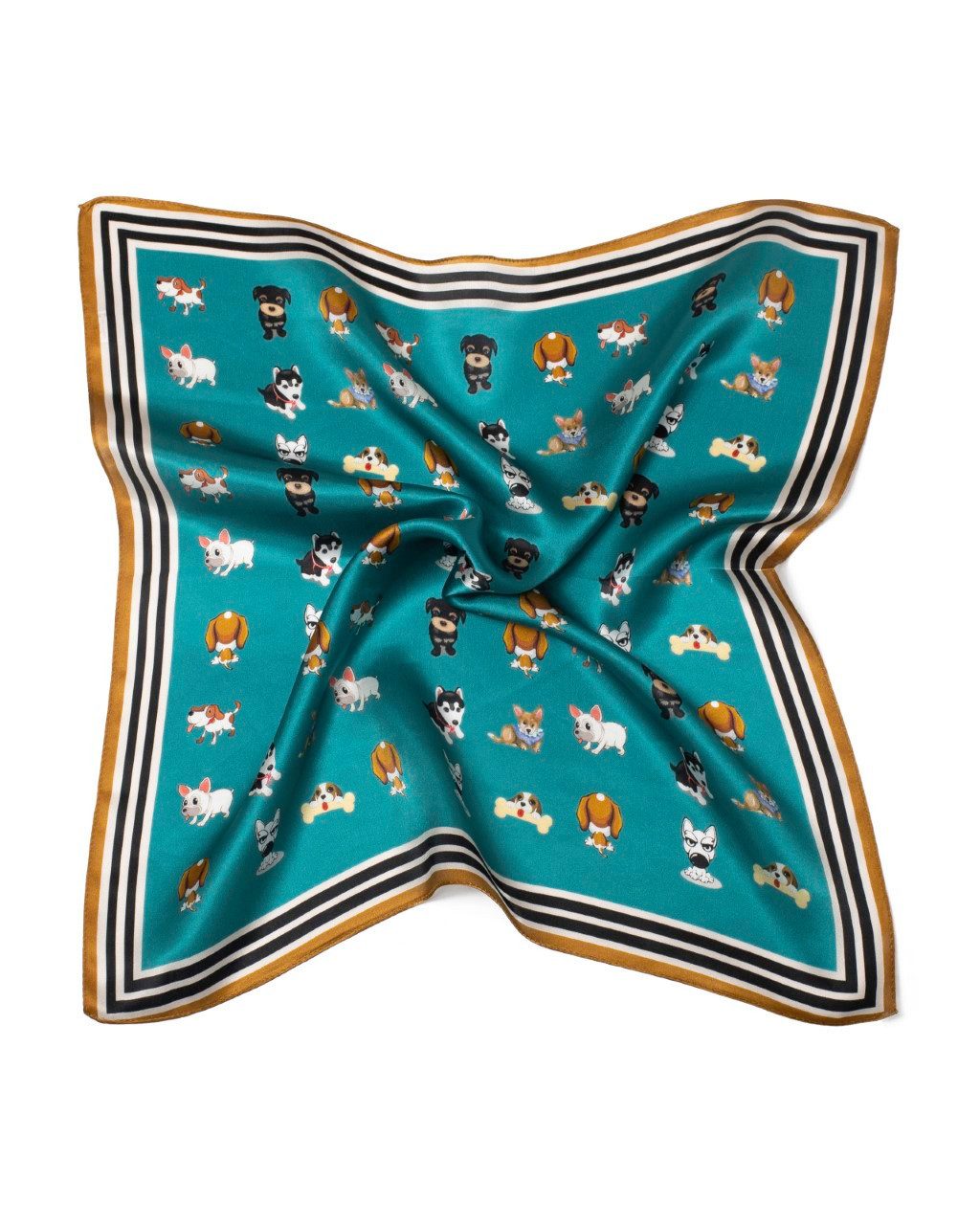 MayTree Seidentuch Seidentuch quadratisch Hündchen 53x53, (Stück), 100% Sei günstig online kaufen