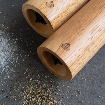 Navaris Gewürzmühle Salz und Pfeffer Mühle Set - aus Holz, nachfüllbar, zum Mahlen, (0 Stück)
