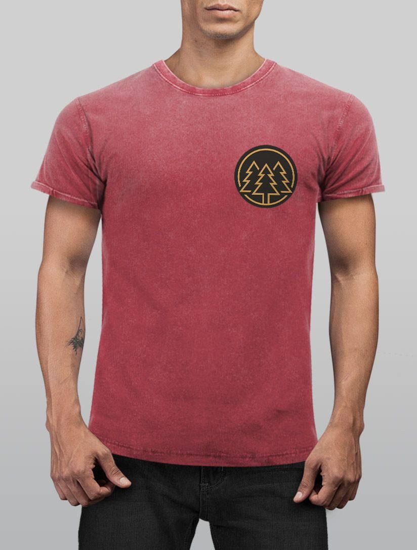 Neverless Print-Shirt Herren Vintage Shirt Logo günstig online kaufen