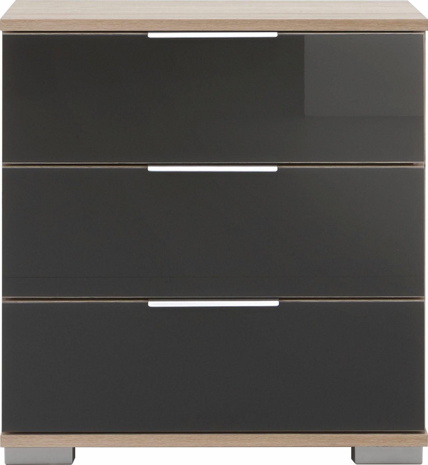 Wimex Nachtkonsole Easy, mit struktureichefarben Spiegelfront hell/Grauglas oder Glas