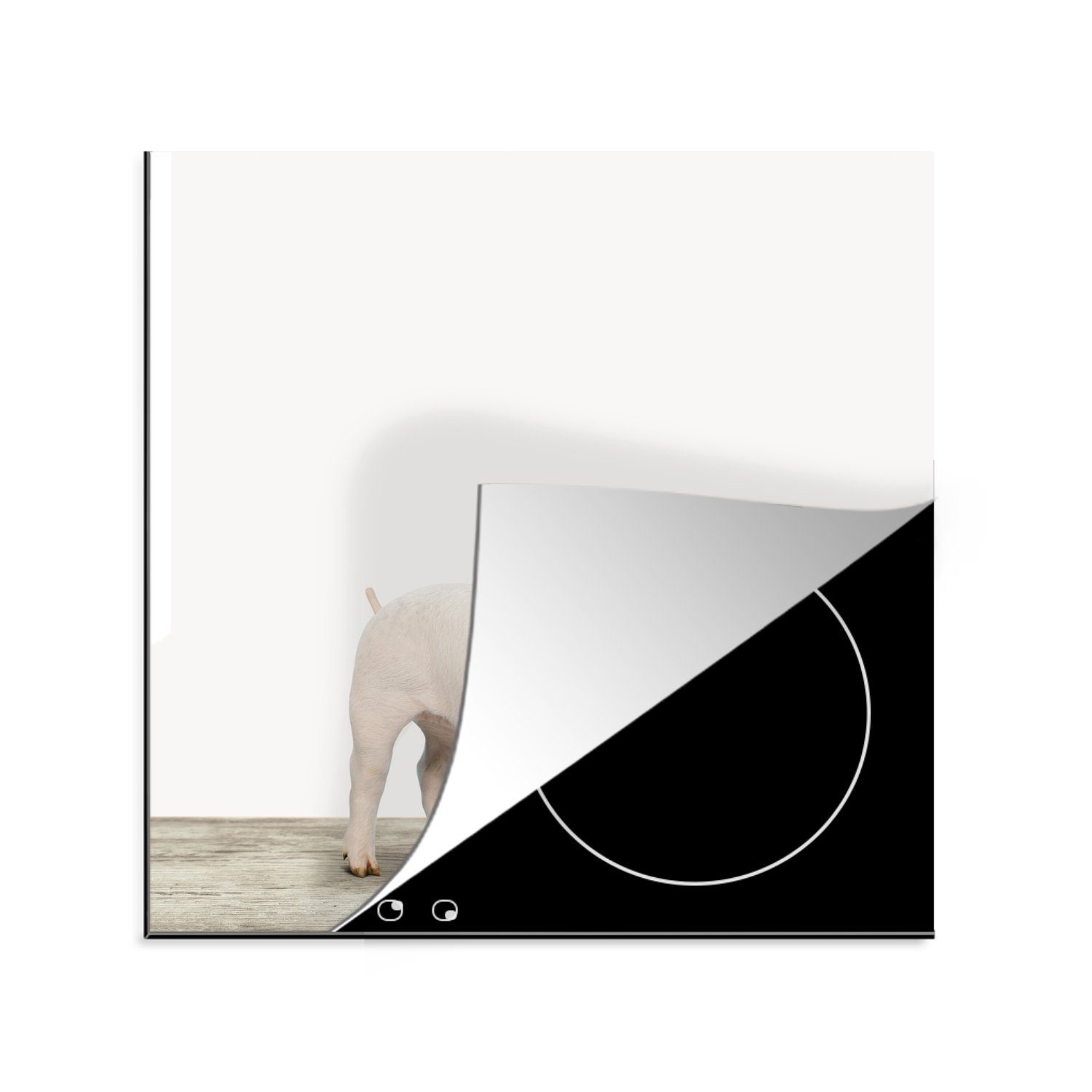 Schwein MuchoWow cm, küche Baby, - - Arbeitsplatte Herdblende-/Abdeckplatte Ceranfeldabdeckung, Vinyl, 78x78 (1 für Tiere tlg),