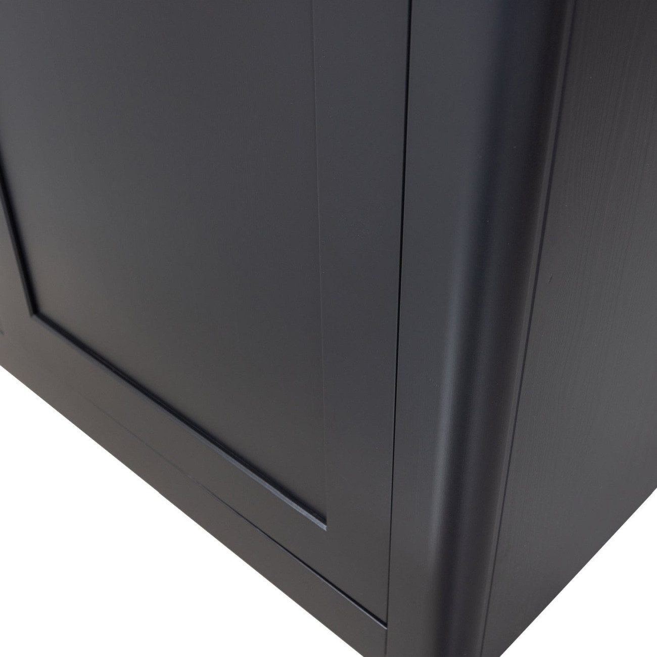 WOOOD Vitrine Gunnar aus Kiefernholz, Schwarz