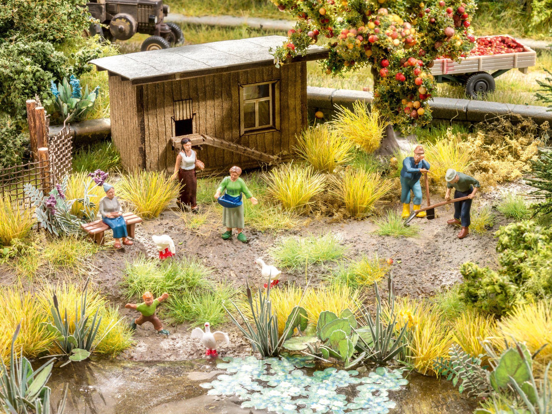 Modelleisenbahn-Gebäude Sound-Szene „Auf dem Bauernhof“, mit realistischen