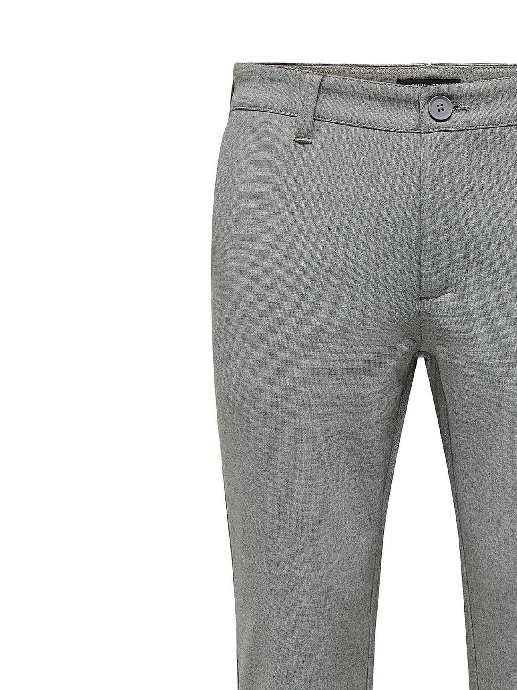 ONLY & SONS Chinohose Elegante Stoffhose Stretch Pants Business ONSTHOR für Herren Slim fit unifarben elastisch Reißverschluss elegant-Style