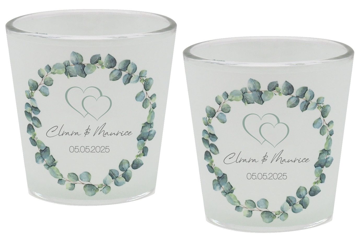 ZauberDeko Windlicht Windlicht Banderole Hochzeit Eukalyptus günstig online kaufen