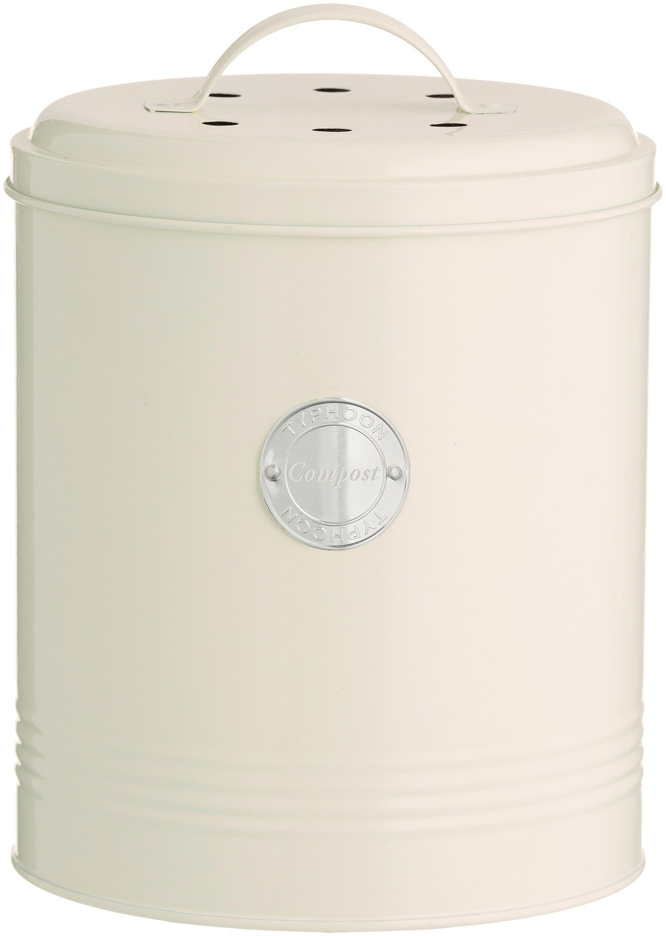 Typhoon Biomülleimer Living, Stahl mit Kunststoff-Inneneimer, Aktivkohlefilter, 2,5 Lier