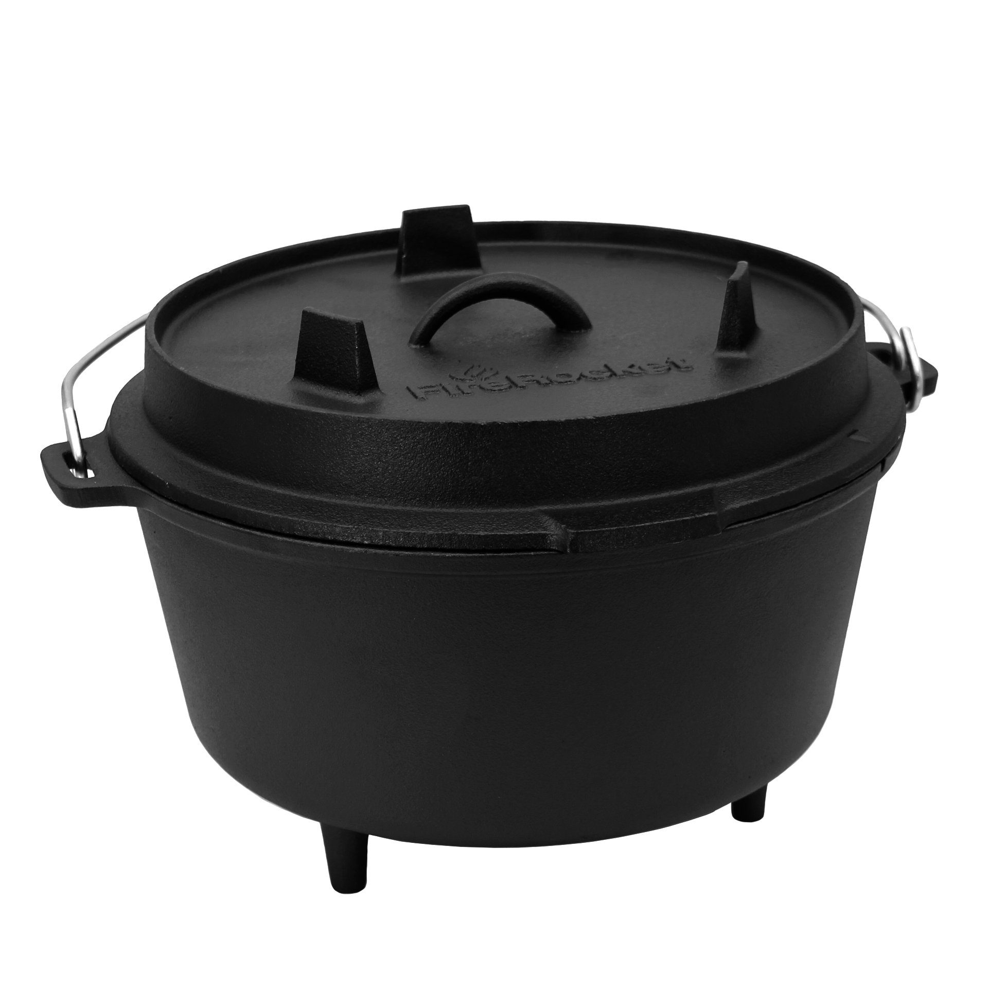 FireRocket Grilltopf Dutch Oven 9qt 8,5L Dreibein Premium Gusseisen, (Dutch Oven)