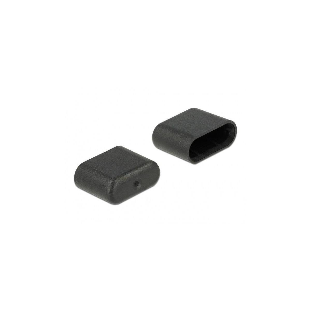 Delock Kabelverbinder-Sortiment Staubschutz für USB Type-C™ Stecker 10 Stück schwarz
