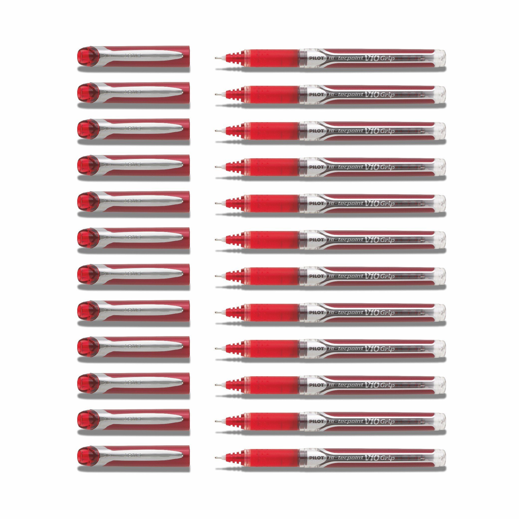 Pilot Pen Tintenroller Hi-Tecpoint V10 Grip - 12er-Set, (12-tlg)