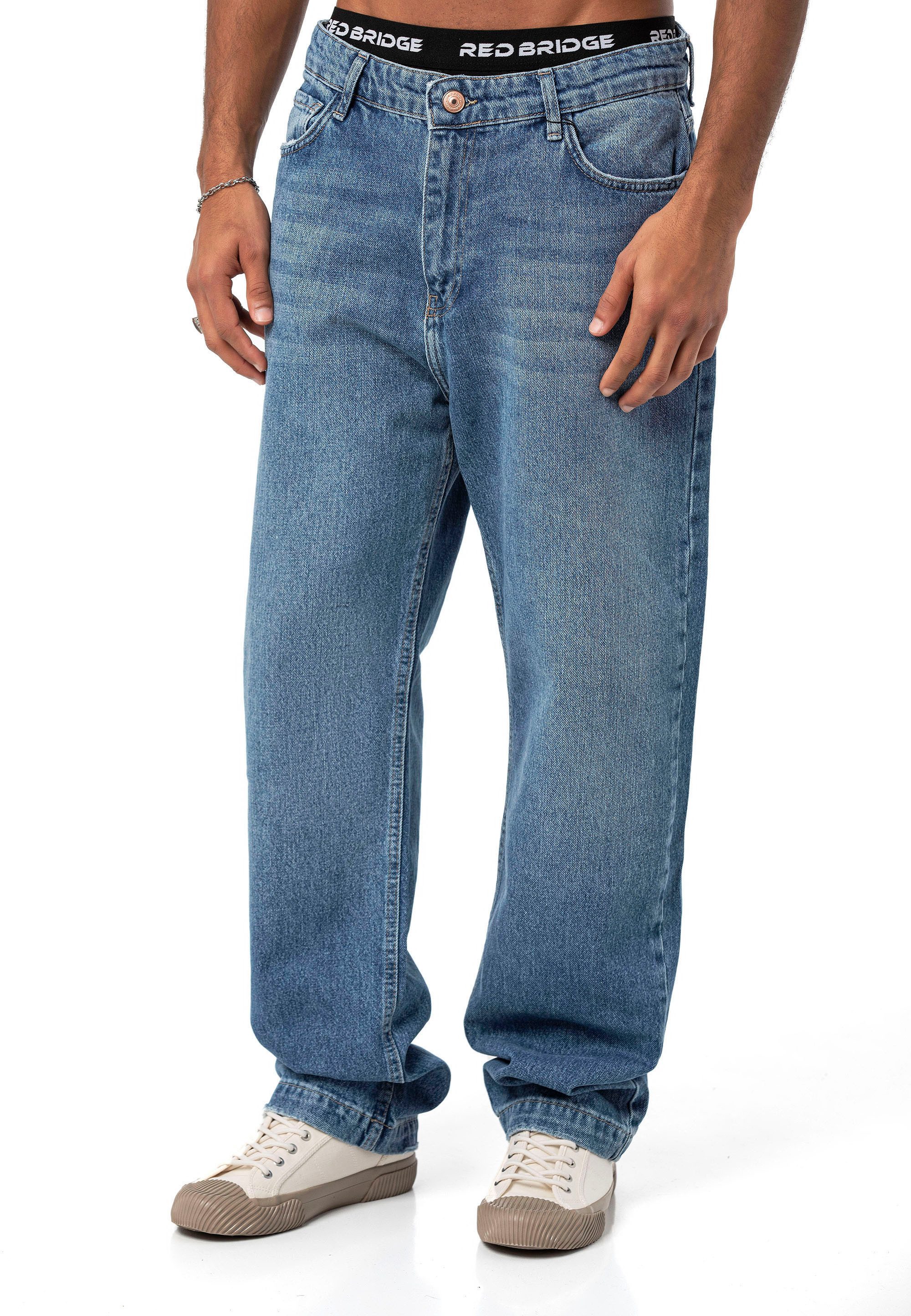 RedBridge Weite Jeans Red Bridge Herren Baggy Jeanshose 5-Pocket-Style günstig online kaufen
