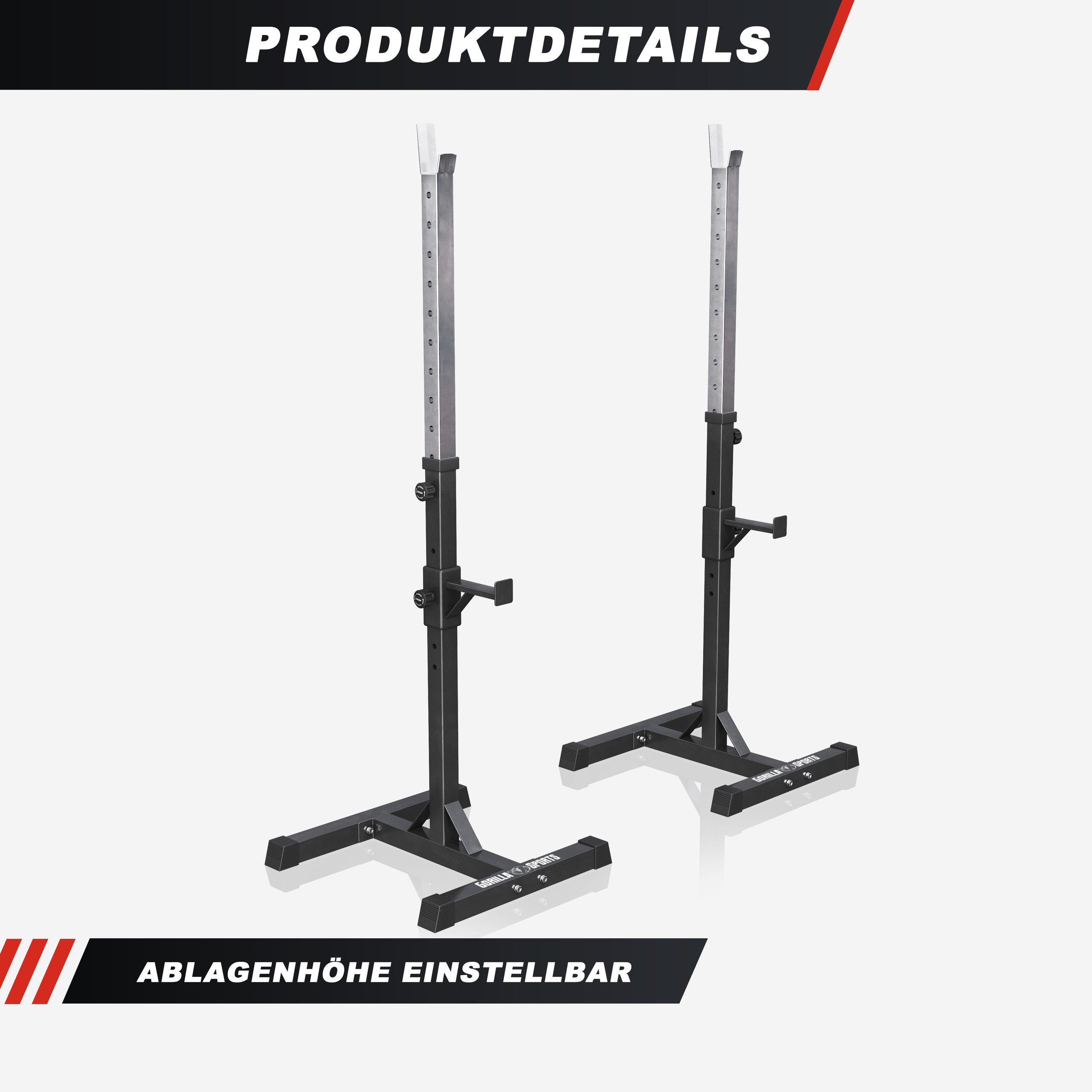 GORILLA SPORTS Langhantelständer Langhantelablage - Verstellbar, bis 500 kg - Squat Rack, Hantelablage, (1-St)