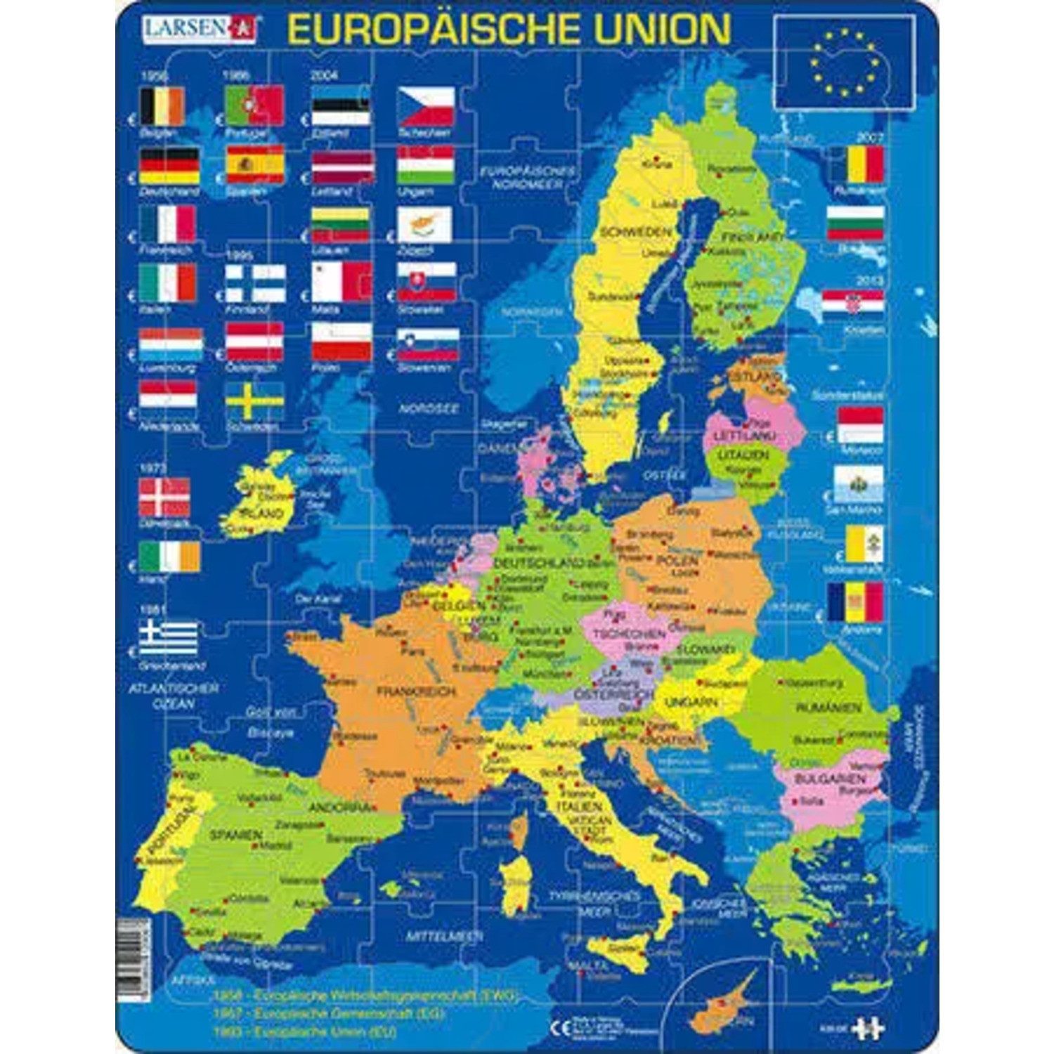 Media Verlag Puzzle Europäische Union (Kinderpuzzle), 99 Puzzleteile günstig online kaufen