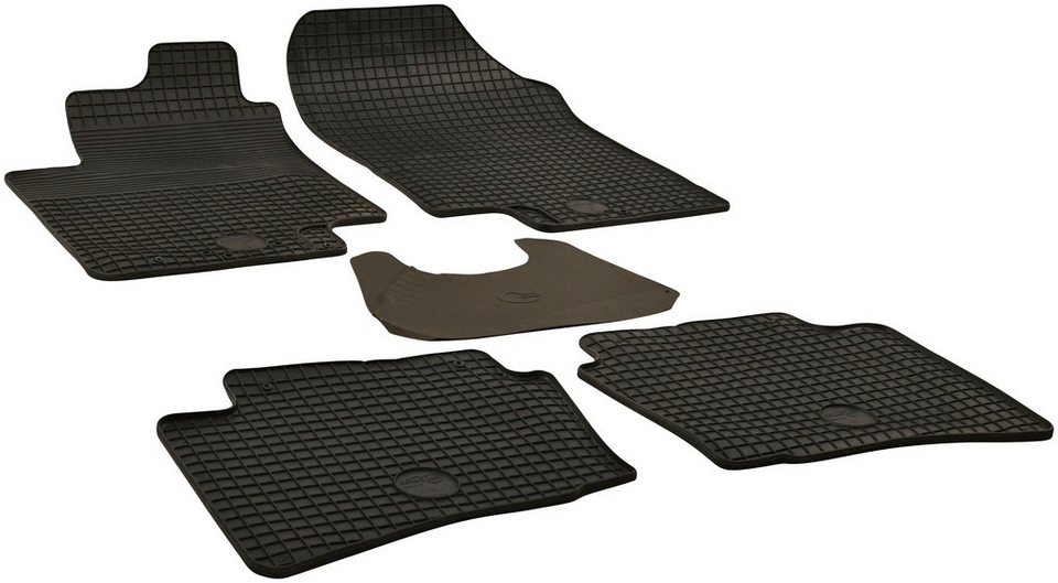 WALSER Passform-Fußmatten (5 St), für Hyundai i20 Schrägheck, für Hyunai  i20 (PB, PBT) 08/2008-Heute