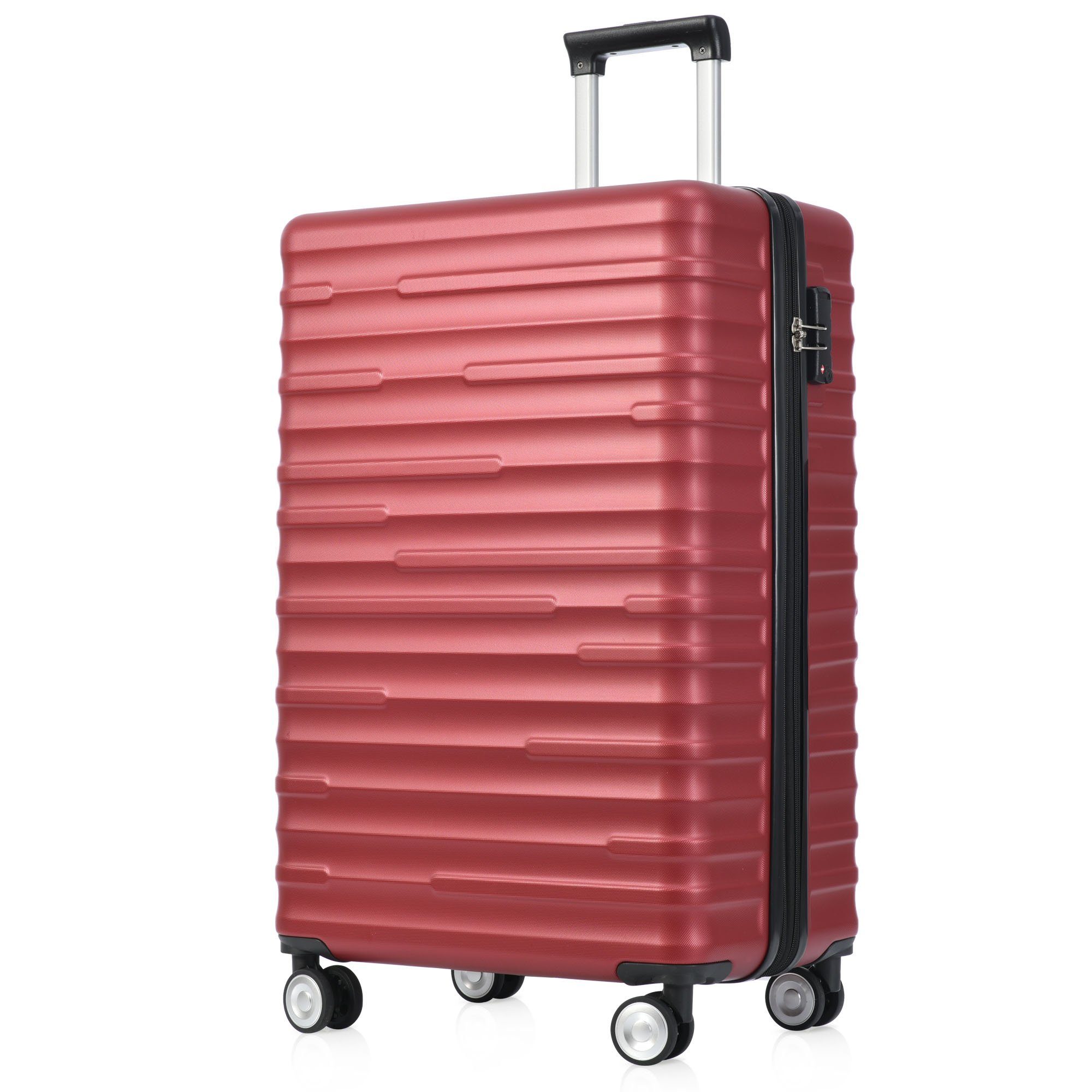 Räder, zuverlässiger ABS-Gepäck, Handgepäckkoffer Design, REDOM 4 Rot Hochwertiges Reisebegleiter, stilvoll TSA-Schloss, asserdichtes