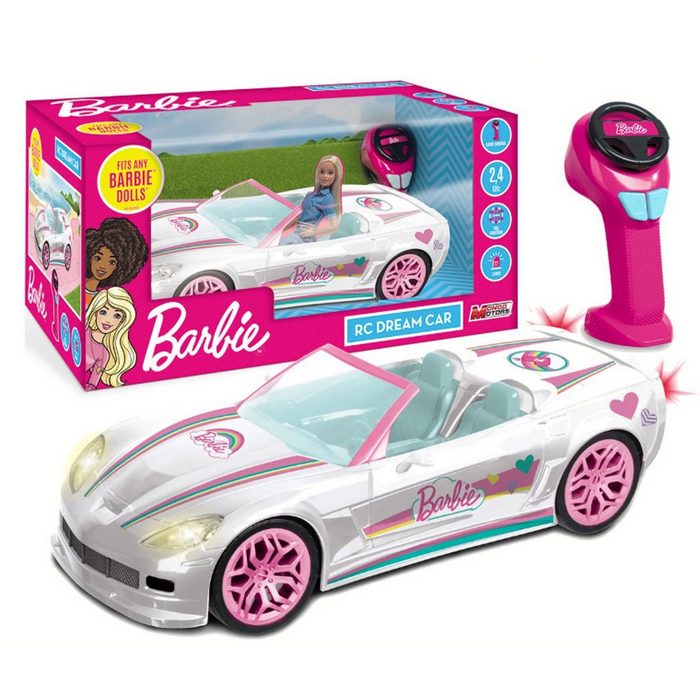 Mondo Spielzeug-Auto 63674 Barbie Weiß Cabrio-Set mit Fernbedienung