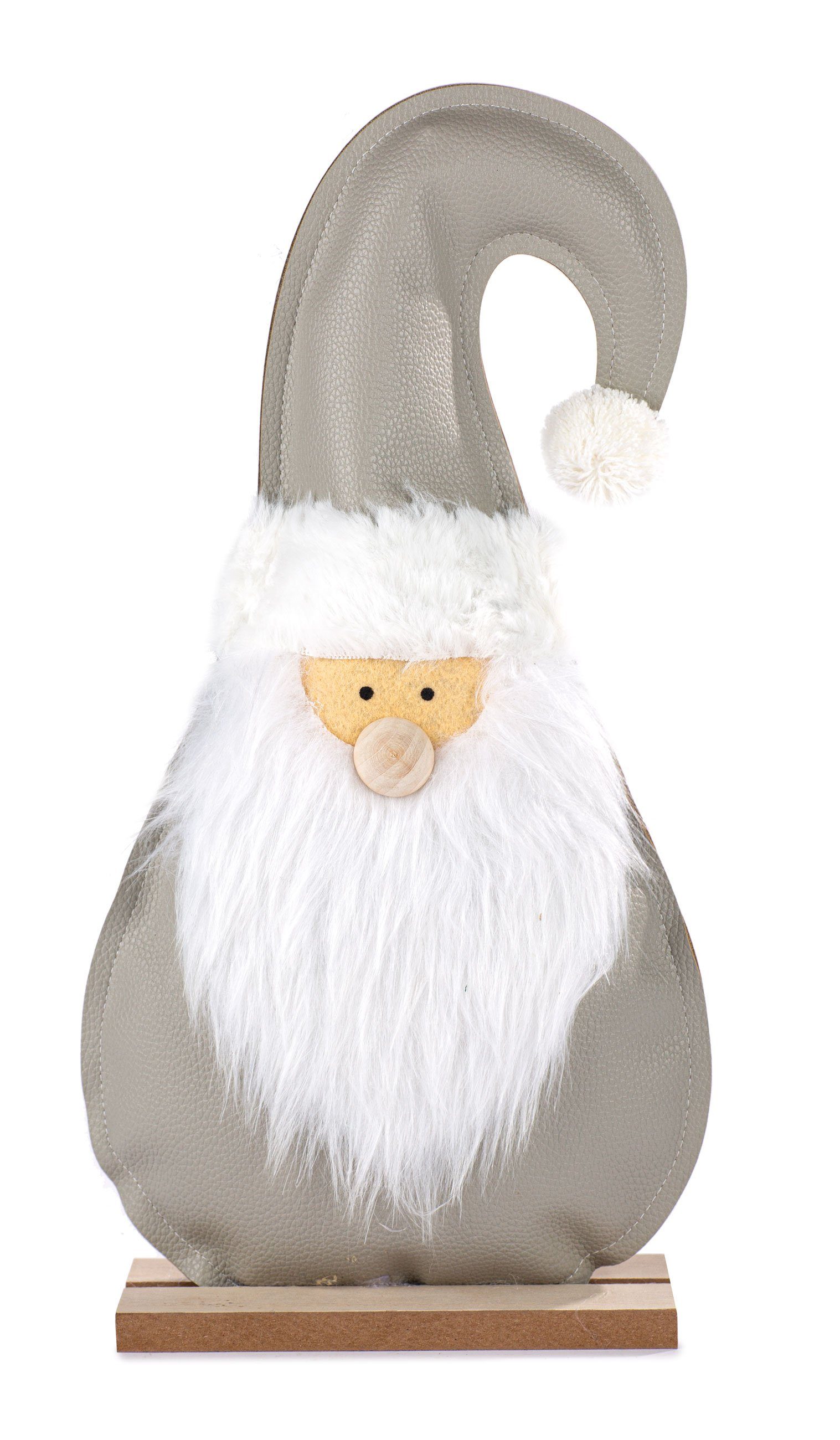 Baden Weihnachtsmann aufsteller nikolaus grau weihnachtsdeko 38 cm | Weihnachtsmänner