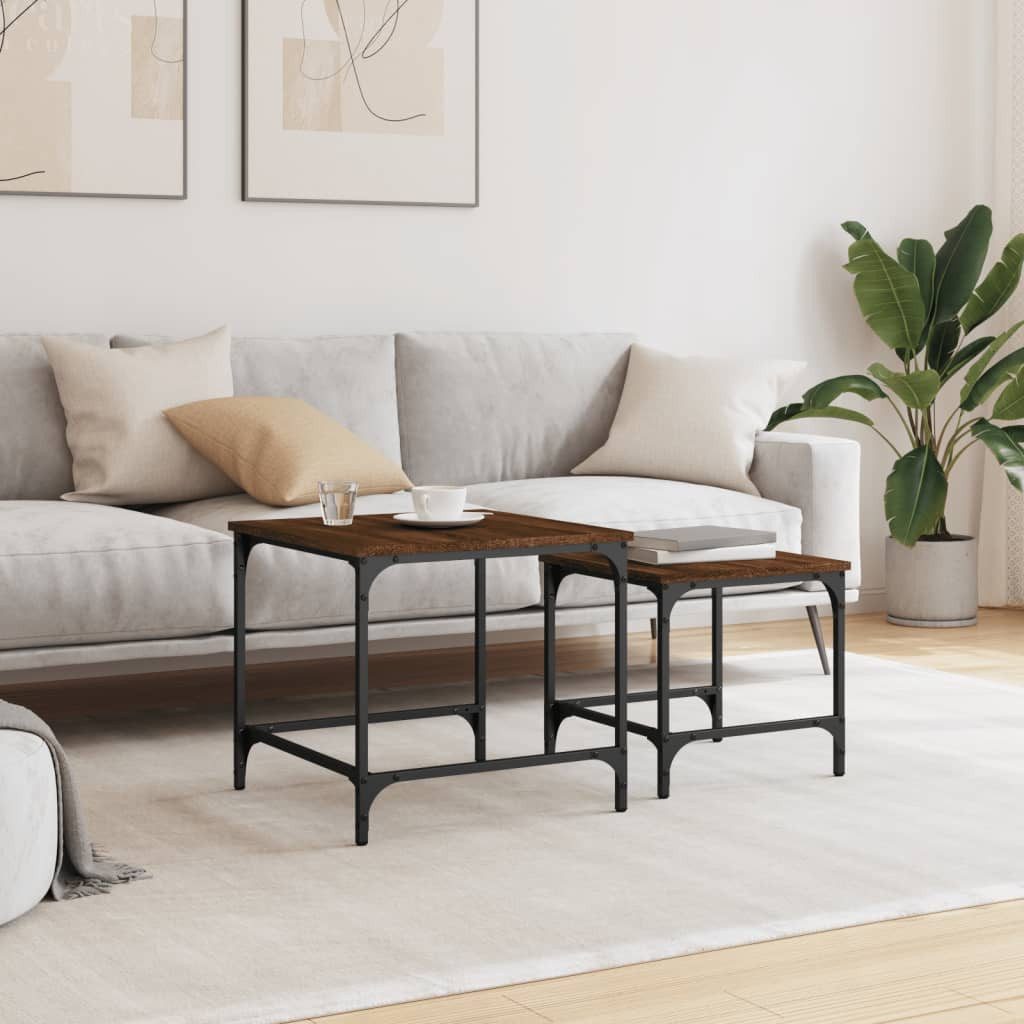 vidaXL Couchtisch Satztische 2 Stk. Braun günstig online kaufen