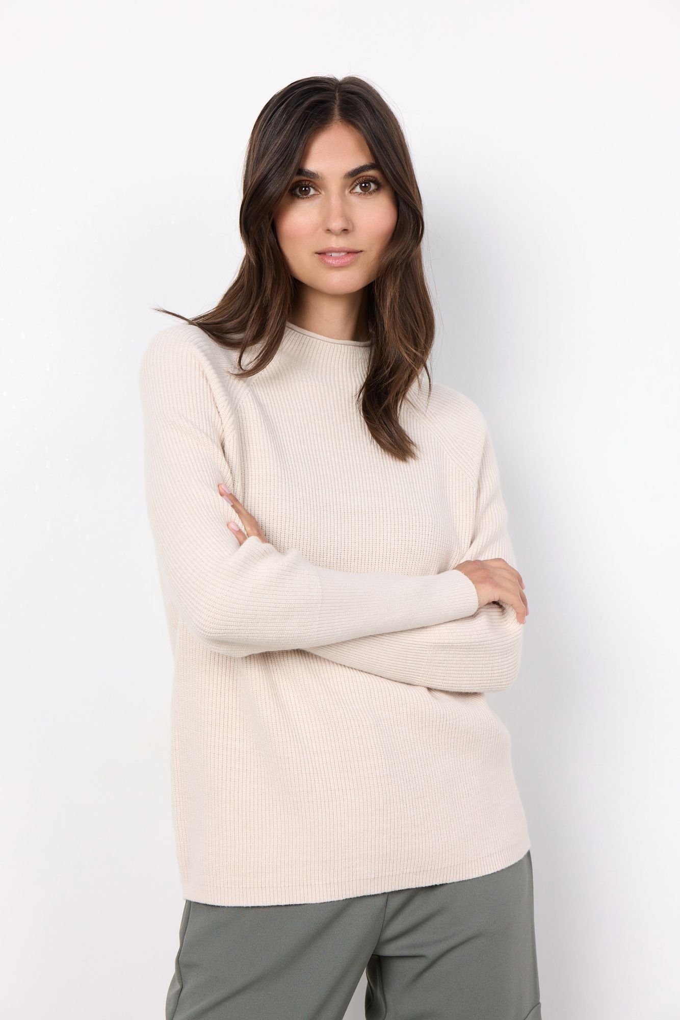 soyaconcept melange Strickpullover cream