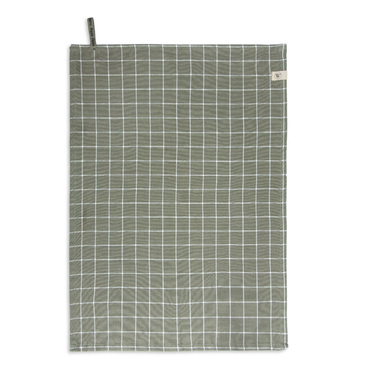 & Dry w. - 50x7, Küchensatz 3x Premium-Qualität - Vielfältig aus Uni, Cubes Geschirrtuch Stripes 100% Armeegrün Walra Blocks Baumwolle, einsetzbares