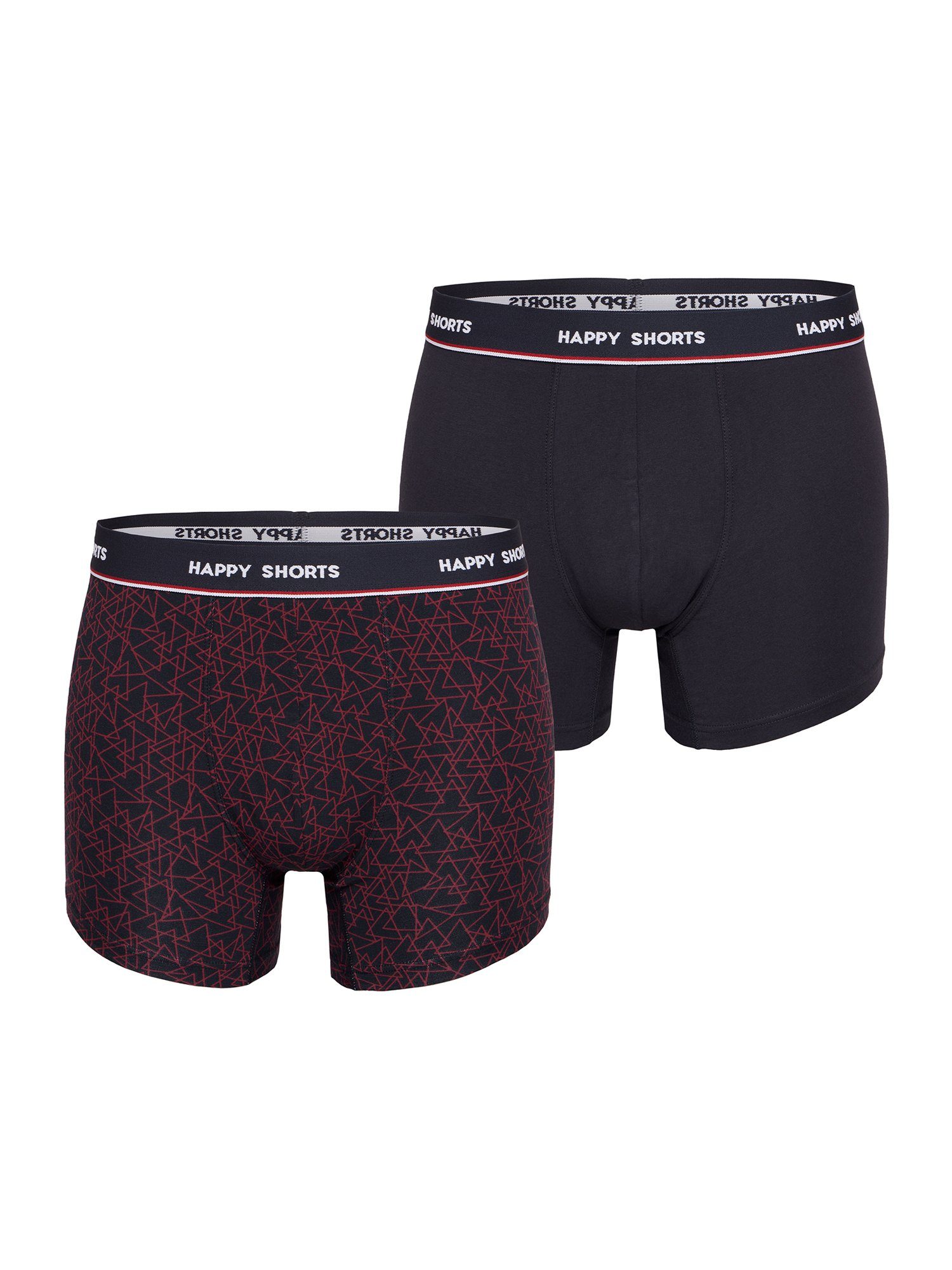 HAPPY SHORTS Retro Pants Trunks Retro-shorts (2-St) Triangles Red unterhose Retro-Boxer